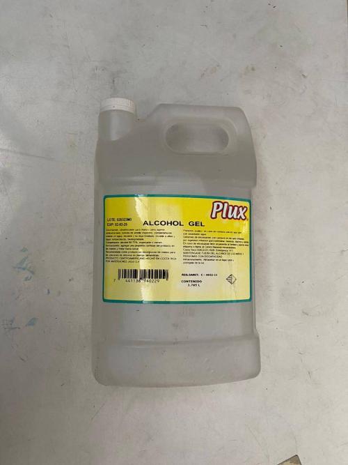 Distribuidora de productos para restaurante marca Plux, Alcohol en Gel