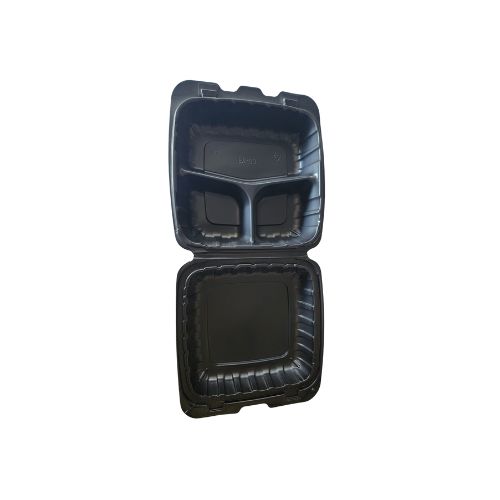 CAJA DE BANDEJA 8X8 CON DIVSION BIONATURE NEGRA 200 UNIDADES