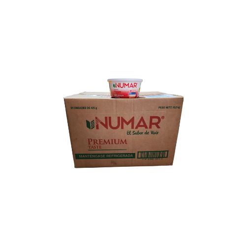 CAJA DE MARGARINA NUMAR TASTE VASIJA 425 GR 24 UNIDADES