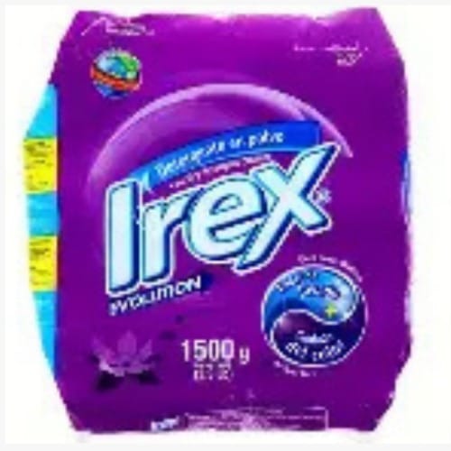 Purple Irex toilet paper package with blue and white logo, 1500 g weight indicator, and a round quality badge visible on the front side.