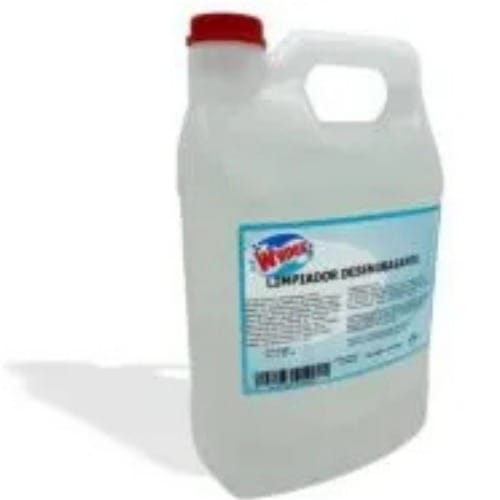 LIMPIADOR ACERO INOXIDABLE - Costa Rica Food Services l Food Services One-gallon white plastic jug of cleaning solution with a red cap and blue label on the front, pictured against a white background.