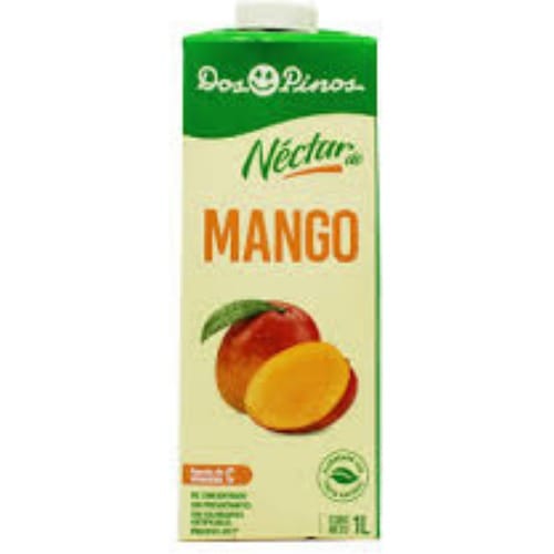 NECTAR DE MANGO - Costa Rica Food Services l Food Services Mango-flavored juice box labeled Nectar Mango by Dos Pinos with a mango illustration