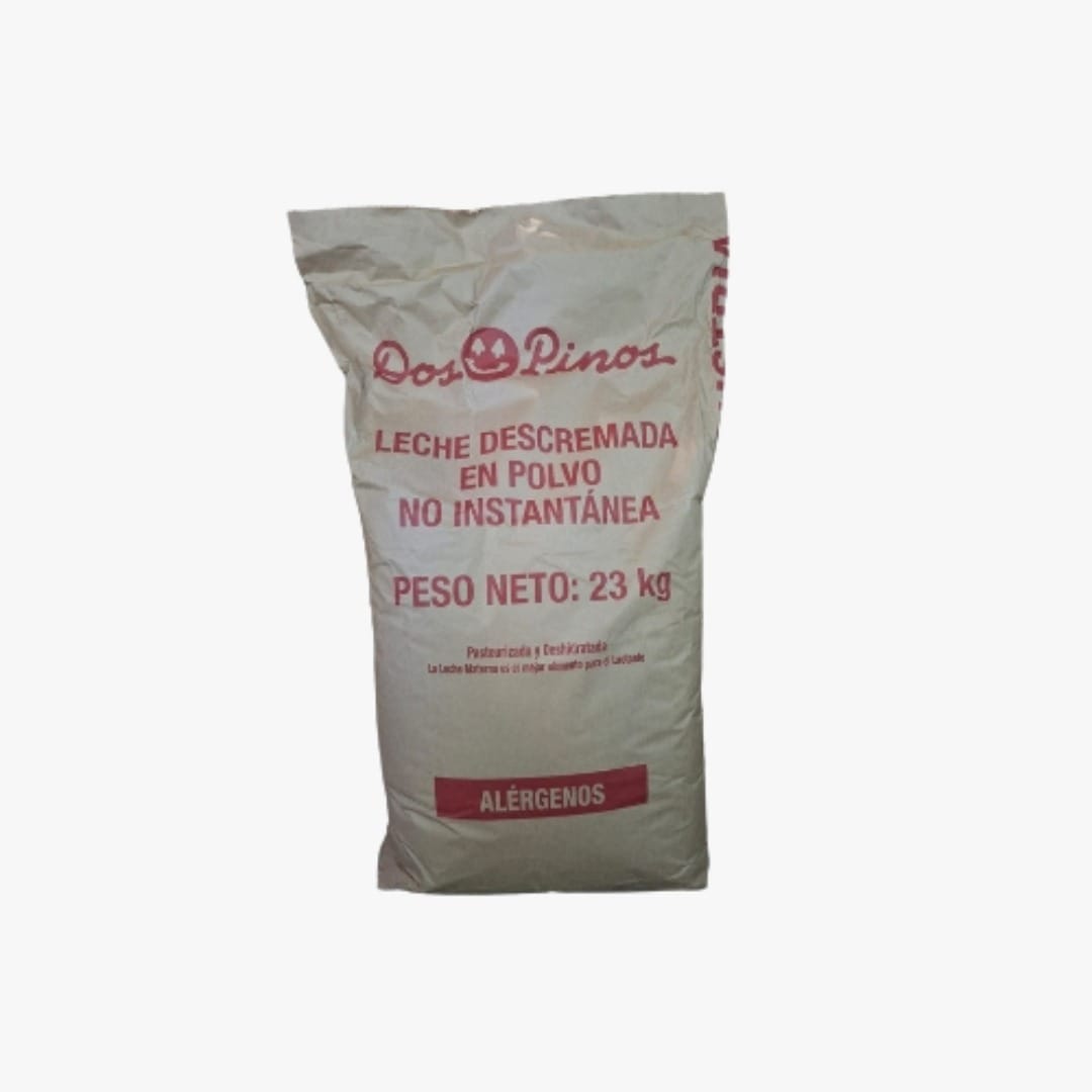 SACO DE LECHE EN POLVO NO INSTANTANEA DOS PINOS 23 KILOS ROJO